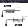 WYIPOLZI 5 Inch/128mm Spring Latch Pin Stainless Steel Barrel Bolt