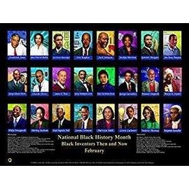 Black Inventors Then and Now Poster 24x18 inches (BNV)