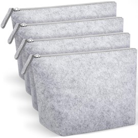 Xuniea Felt Cosmetic Bag for Plotting Large Felt Bag Make Up Bag Pencil Case Multifunction Travel Blank Toiletry Bag Cosmetic Bag for Mother's Day Valentine's Day, gray, Fashion