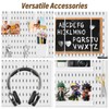 AKTOP Peg Board Wall Organizer 4-Pack – 12"x12" White Pegboard