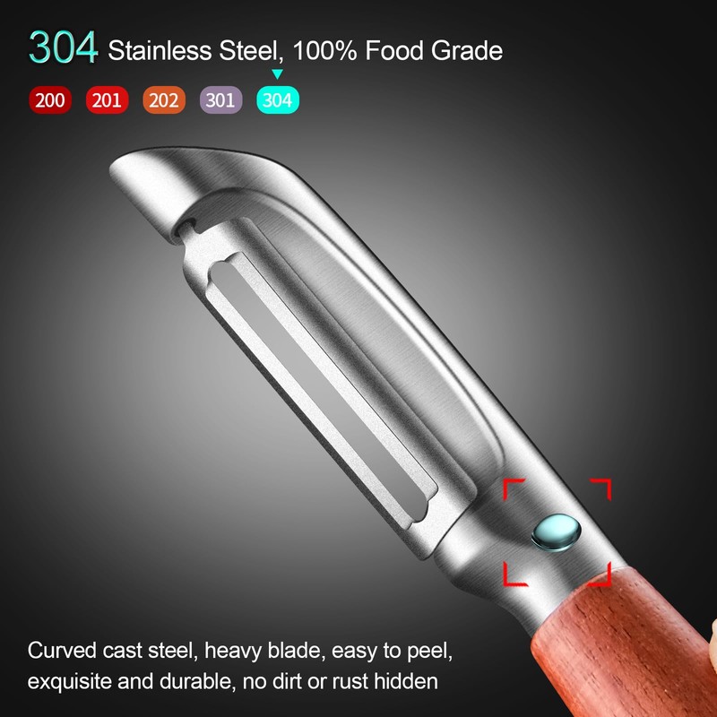 ZIGNTY Vegetable Peeler Stainless Steel, Premium Potato Peelers for Kitchen,