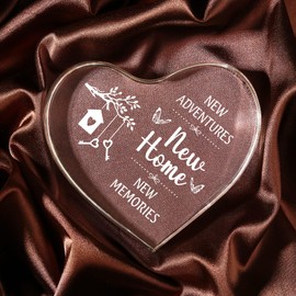 CheriGift House Warming Gifts New Home, New Home Gifts for Couple Friend Family, New House Gift Ideas, First Home Gift, Moving House Gift, Engraved Acrylic Plaque Keepsake Home Decor Gifts