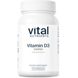 Vital Nutrients Vitamin D 5000 IU - Vitamin D3 Supplement - Healthy Bones, Teeth, Muscles*- Cellular & Immune Function - Calcium Absorption - Gluten, 