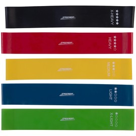 Speeron Fitness Resistance Bands, Set of 5 Latex Resistance Bands, 5 Strengths, Each 60 cm Length, Bag (Fitness Elasticity Bands, Fitness Band Latex)