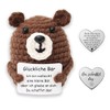 Lucktao Pocket Hug Happy Bear, Creative Knitting Wool Bear Doll,