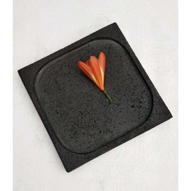 Volcano Stone Cooking Tile, 8" x 8"，Lava Cooking Stone for Pizza, Meats, Seafood and Vegetables.Stone barbecue,Stone grill