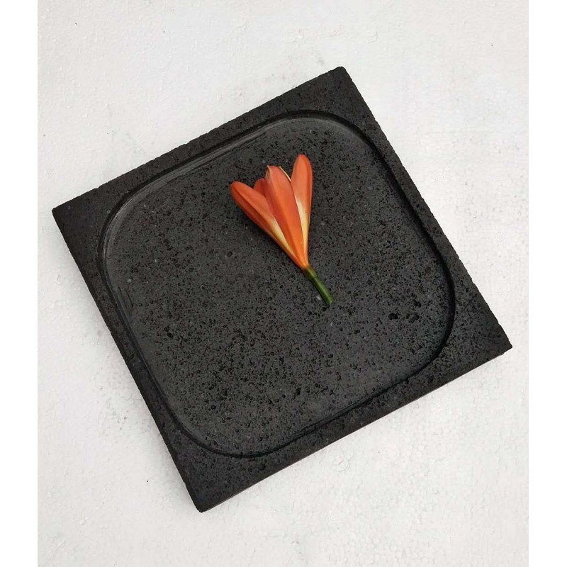Volcano Stone Cooking Tile, 8" x 8"，Lava Cooking Stone for