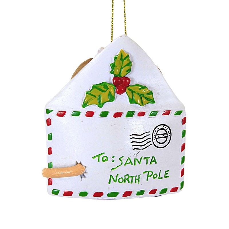 Roman Charming Tails Mouse in Envelope Ornament 3 Inch Multicolor