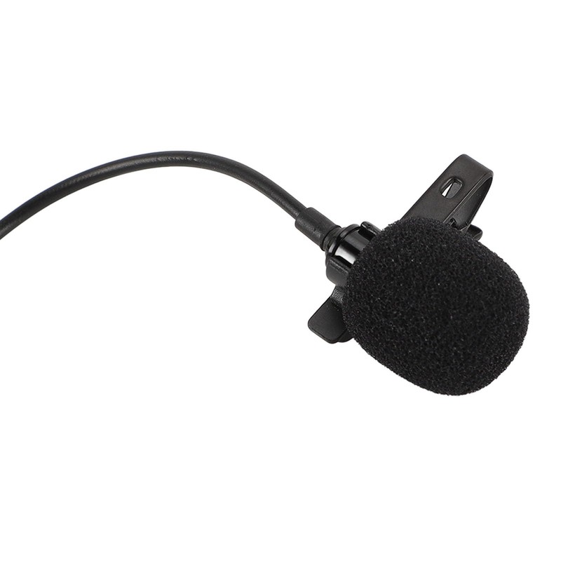 Professional Portable Lavalier Microphone Omnidirectional Lapel Microphone Phantom Power for