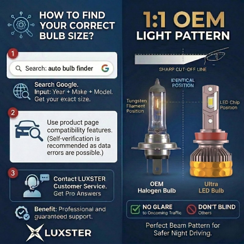 LUXSTER Ultra 9006 HB4 LED Bulbs, 80000LM Super Bright, Triple