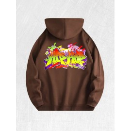 Hip - Hop Graffiti Hoodie 100% Cotton US Warehouse 7 ColorsColor: Brown, Size: M