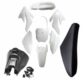 Unbranded Plastic Fender Kit Seat Tank For  CRF70 XR CRF 70F Dirt Bike 140CC 150cc