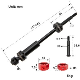 MEUS RACING Steel Front Rear Drive Shaft CVD Driveshaft Kit for 1/10 Traxxas Slash 2WD VXL/Rustler 2WD VXL/Stampede 2WD VXL/Hoss 2WD VXL