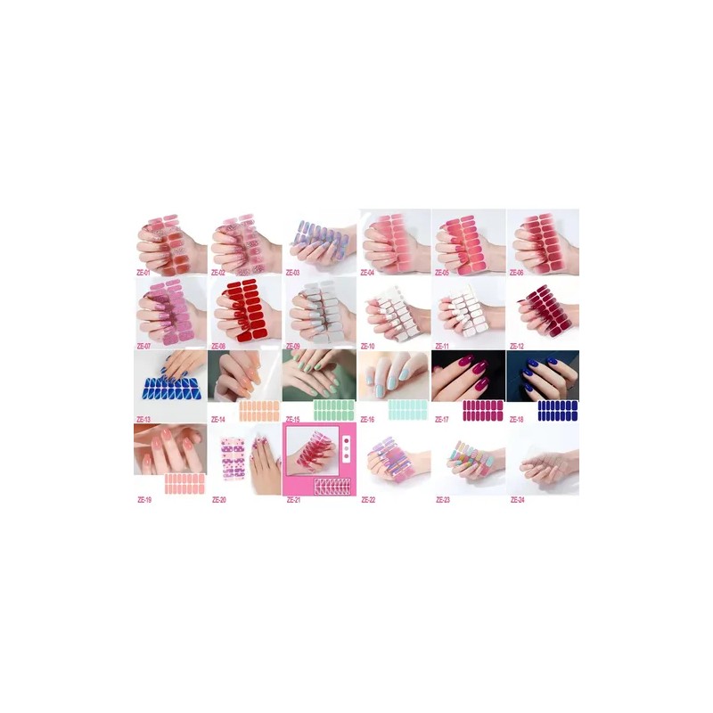 Gel Nails Stickers Pegatinas Para Uñas Múltiples Estilos A