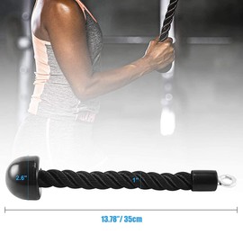 fuxunamz Triceps Rope One-Handed Triceps Rope Training Rope Strength Training Handle Pull Rope Arm Trainer Biceps Rope Triceps Training Lifting Aid for Workout on Cable Pulley Fitness Cable Pull Power