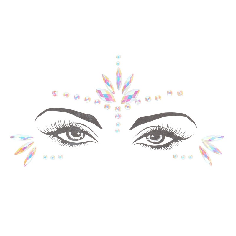 Body Jewellery Sticker Face Glow in the Dark Opal