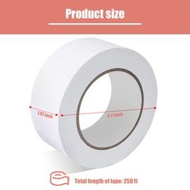 Hubaow Drywall Paper Tape, 2” x 250 ft Ultra-Thin Fiber Paper Drywall Joint Tape for Seam Patch for Wall Sheetrock Ceiling Crack, White