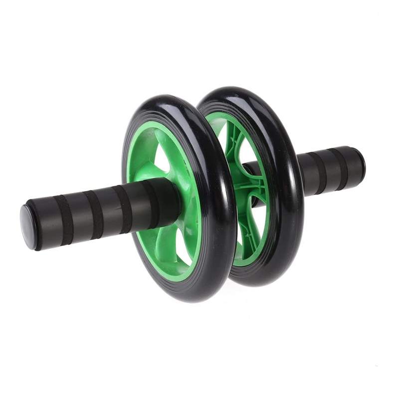 Kisangel Dual Wheel Mute Ab Roller Elbow Support Knee Pad