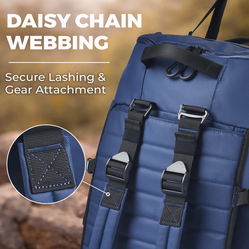 86L Foldable Rolling Duffel Backpack with Wheels - Extra Large