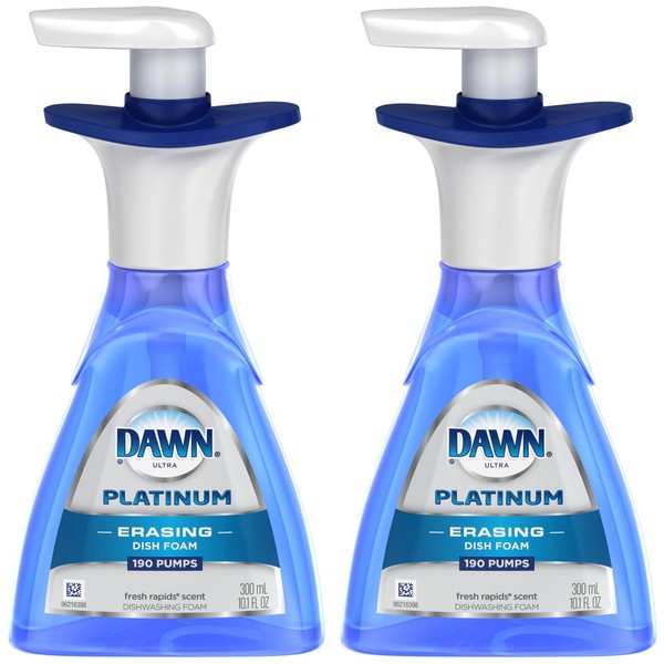 Dawn Ultra Platinum Diswashing Foam - 10.15 oz - Fresh Rapids - 2 pk