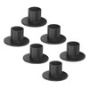 6Pcs Black Taper Candle Holder Matte Candle Candlestick Holder Stand