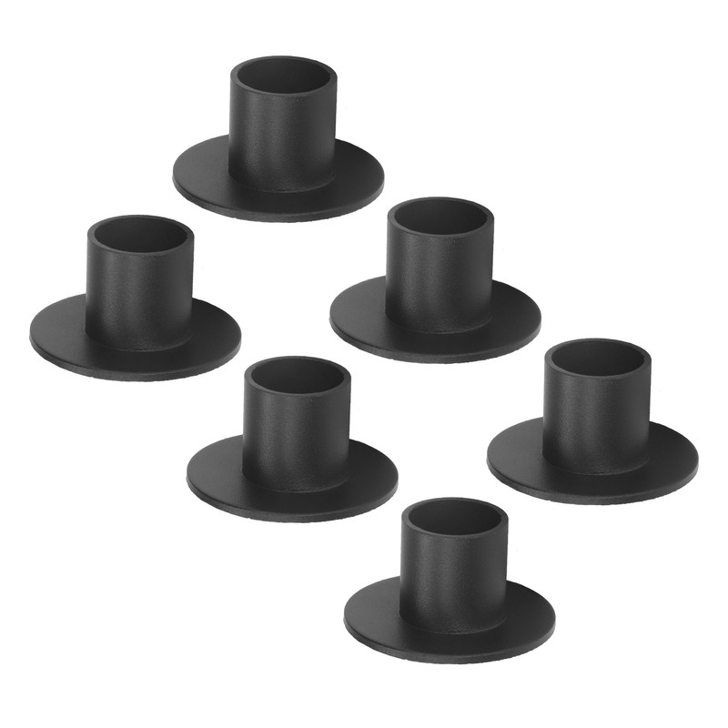 6Pcs Black Taper Candle Holder Matte Candle Candlestick Holder Stand