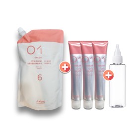 Amos Colorgenic It's Glow Hair Dye NEW 3 Packs + Developer (Oxidation/Bleaching) + 80ml Container / 아모스 칼라제닉 잇츠글로우 염색약 NEW 3개+ 디벨로퍼(산화탈색)+80ml용기