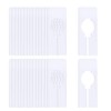 30 Piece White Rectangular Clothing Rack Size Dividers, Rectangular Blank