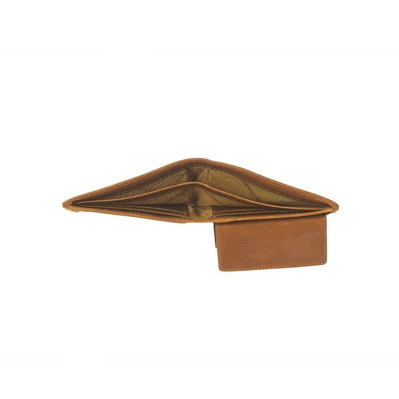 Enzo Cognac Leather Wallet, Cognac, ID pocket