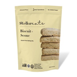 Stellar Eats Grain-Free Biscuit & Scone Baking Mix | Gluten-Free, Dairy-Free, Plant-Based, Paleo-Friendly | Buttery & Decadent Flavor | Almond Flour-Based | Non-GMO Project Verified, Kosher | 10.4 oz | 1 Pack