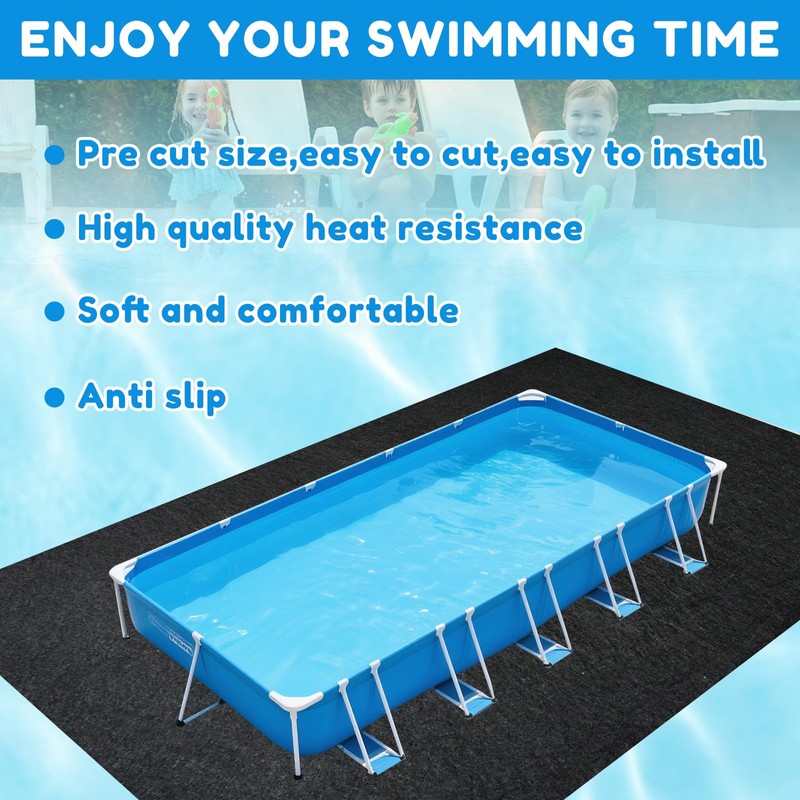 COZYDIG 10x7FT Pool Liner Pad for Above Ground Pools, Heavy-Duty