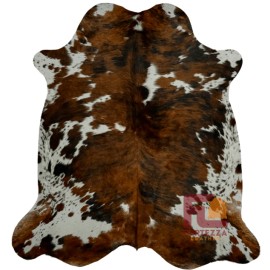 Fortezzaoutlet Cowhide Rug Medium Tricolor | Premium Quality | Extra Large 6' x 8'