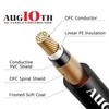 Augioth 12 Inch Guitar Patch Cables Gold Plug, 30 cm