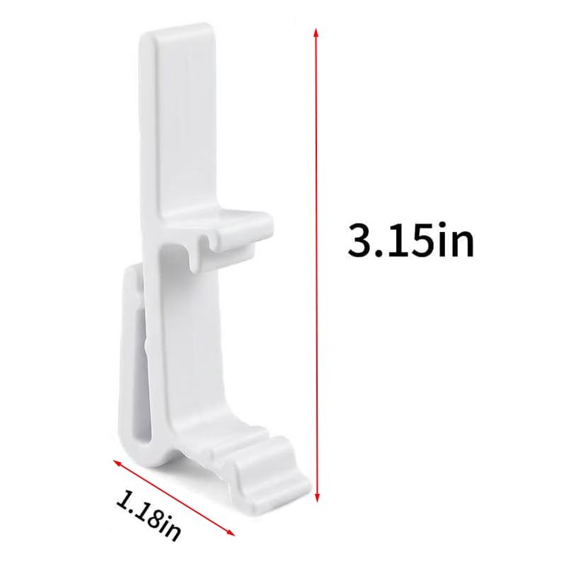 Vertical Blind Valance Clips, 10Pcs White Plastic Dust Cover Holder