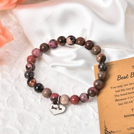 Bonus Mom Stepmom Gifts Bracelet from Daughter Son Mothers Day Gifts for Step Mom Beaded Bracelets for Women Stepmother Gifts for Christmas Birthday Thank You Gift for Mother in Law