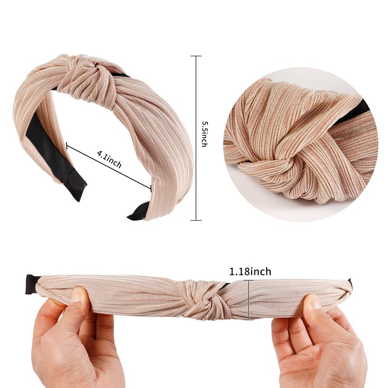 LOVNFC - 5 diademas anudadas antideslizantes para mujeres y niñas