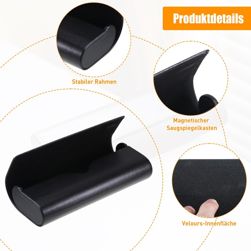 WUISOLQP Glasses Case PU Leather Magnetic Closure Glasses Case Hard