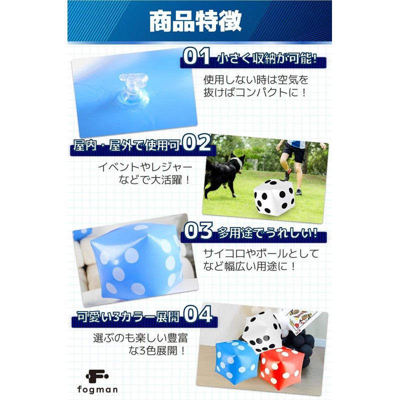fogman Large Event Dice Dice Gift Set of 2 (White)