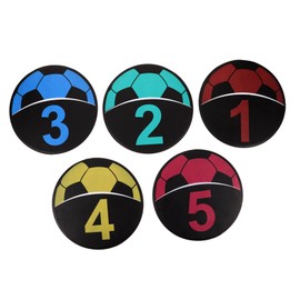 KICHOUSE 5Pcs Colored Soccer Training Marker Plates Non Slip Disc for Football Basketball and Agility Drills Durable Tear for and Athletes