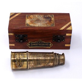 1920 Brass Maritime “ to My Son ” Camping Telescope Engraved with Gift Graduation Day Gifts for Son - Son Birthday Gifts -