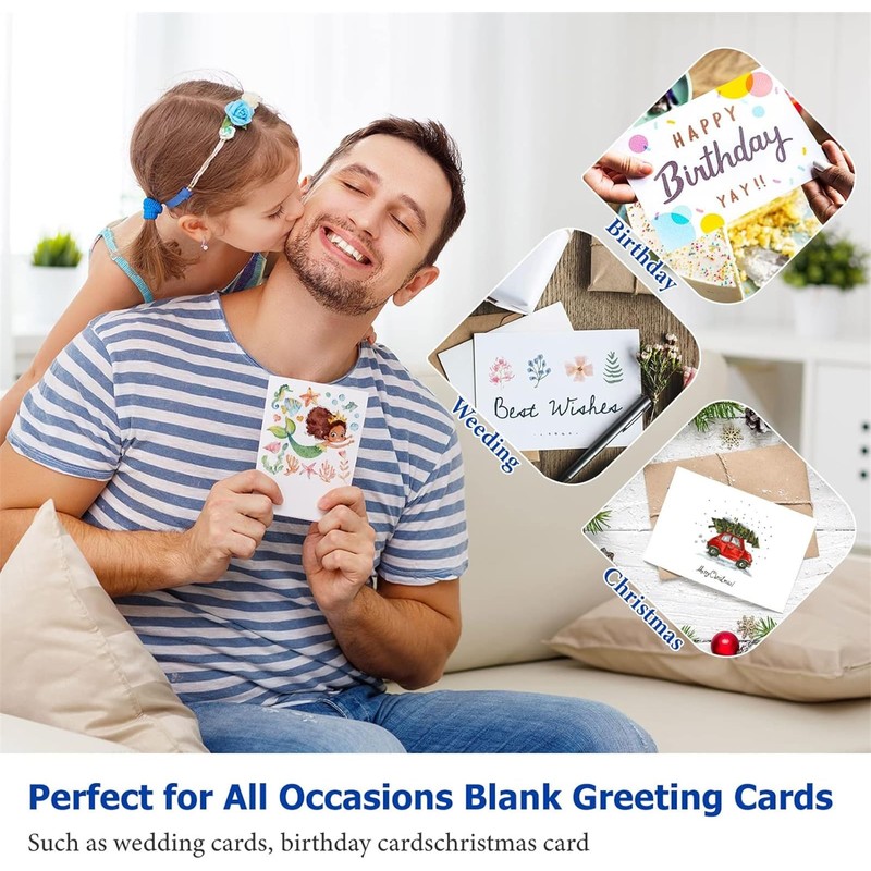 50 Pack Blank Cards and Envelopes Set, 16 * 11CM