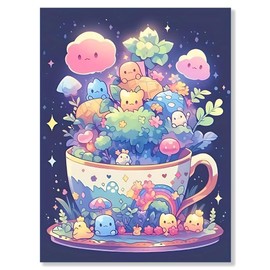 LEADINTOP Diamond Art Set, 11.8 x 15.7 inches (30 x 40 cm), Mosaic Art, Full Surface Paste Diamond Beads, Popular, Bead Art, Bead Paintings, Cute, Stylish, Adults, Kids, DIY, Handicraft Kit, Present,