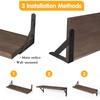 YGEOMER Floating Shelves for Wall, Walnut Wall Shelves Different Sizes,