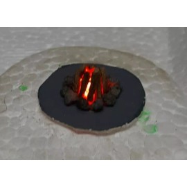 Unbranded HO Scale Campfire With Orange Flickering Light