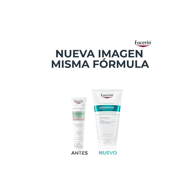 Eucerin DermoPure Gel limpiador facial concentrado (150 ml) con ácido