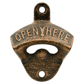 Luwanburg Antique Cast Iron Bottle Opener Wall Mounted Beer Cap Opener Post Mounted Gold