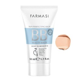 FARMASi Make Up BB Cream Beauty Balm, Full-Coverage Foundation, Concealer, Moisturizer BB Cream for All Skin Types, 1.7 fl. oz. / 50 ml (Light)