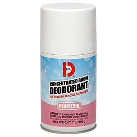Big D 475 Concentrated Room Deodorant for Metered Aerosol Dispensers, Plumeria Fragrance, 7 oz (Pack of 12) - Air freshener ideal for restrooms, offices, schools, restaurants, hotels, stores