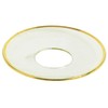 Wax Catcher Bobeche - Clear Glass with Gold Rim -