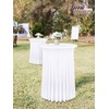 6 Packs 32"x 43" Round Cocktail Table Skirt,Spandex Stretch Cocktail